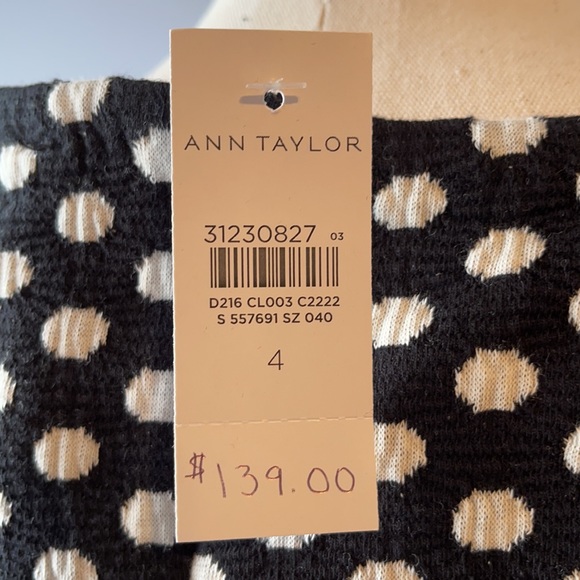 POLKA DOT PLEATED PUFF SLEEVE SHEATH DRESS - Picture 6 of 7